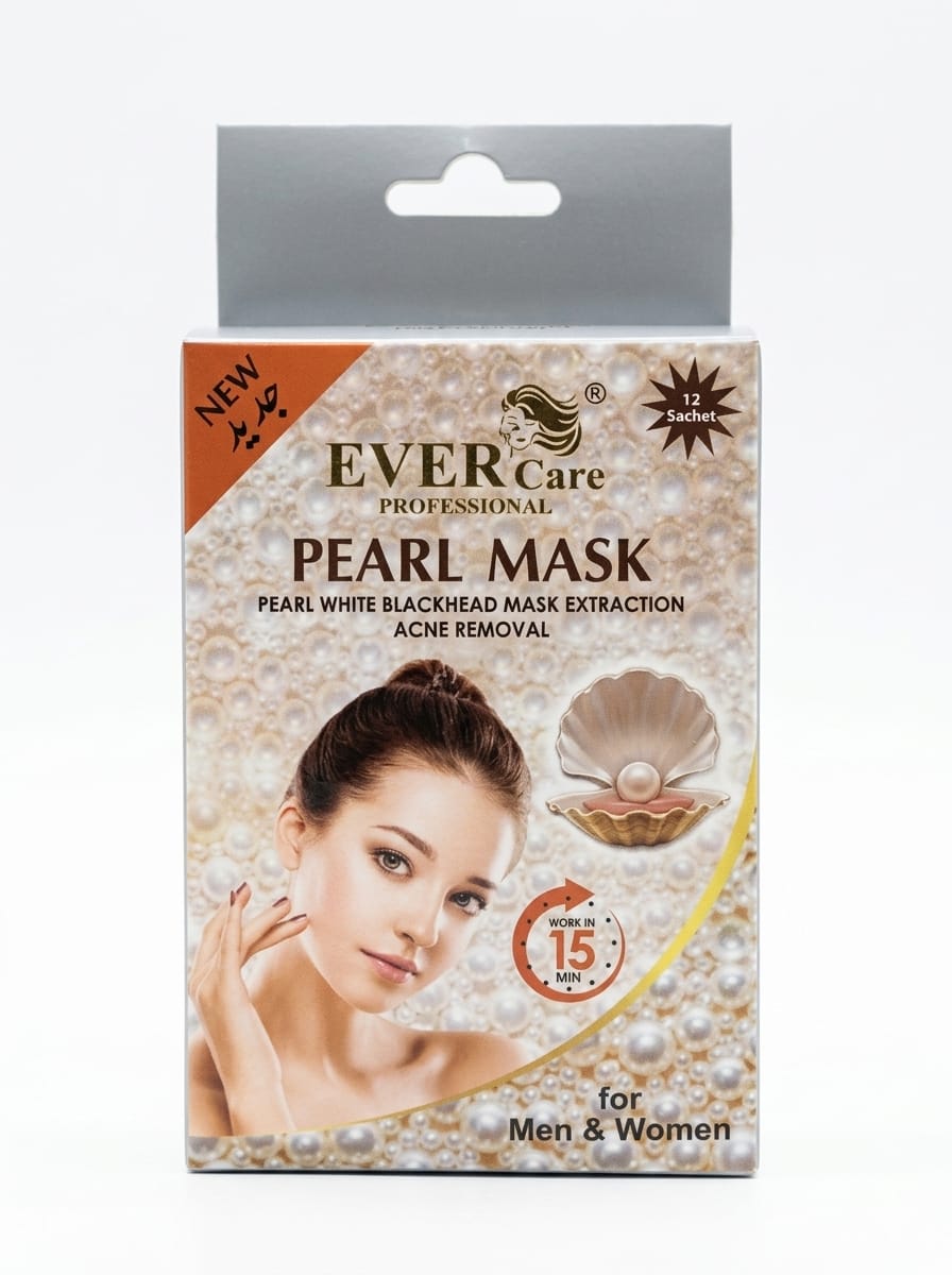 EVERCare Professional Pearl White Blackhead Peel-Off Mask – Acne Removal (12 Sachets)