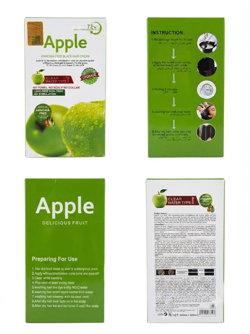 Apple Ammonia-Free Black Hair Cream – Long-Lasting 72-Hour Fragrance & Gentle Formula