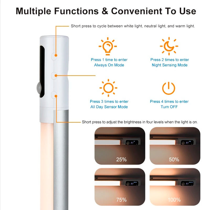 LED Digital Display Lamp With Motion Sensor